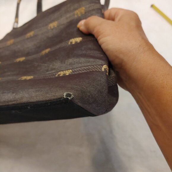 Gold Elephant Black Shoulder Purse - Picture 3 of 6